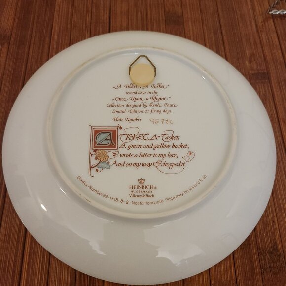 Vintage Heinrich Set of 2 Villeroy & Boch Once Upon A Rhyme Plates Collectable - Picture 5 of 6